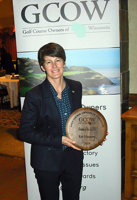 Kris Schoonover with her GCOW award.