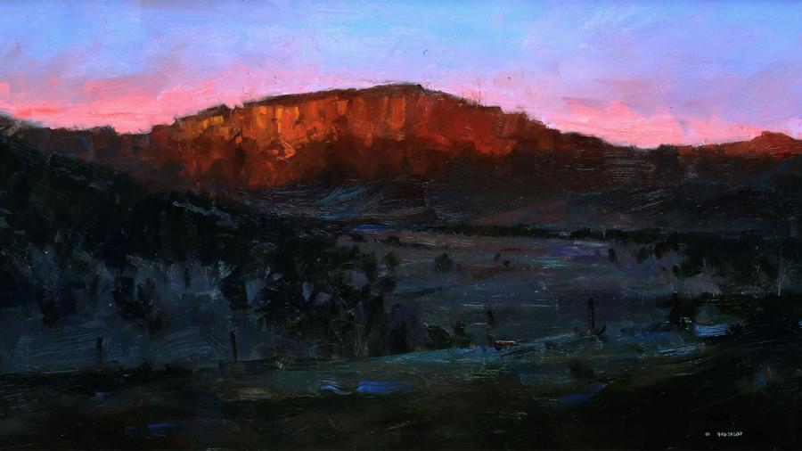 Marc Anderson's painting "Alpenglow."