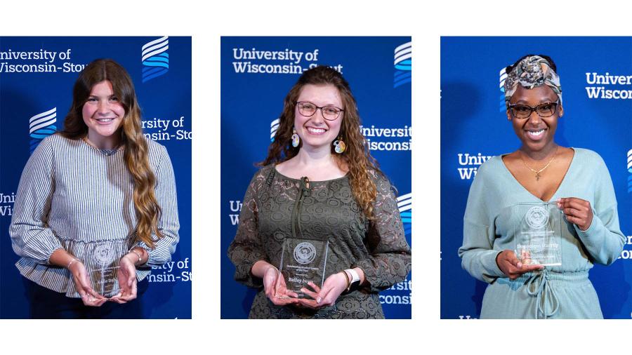 Student Leaders of the Year - Kalie Dahl, Bailey Iwen and Domonique Sturrup