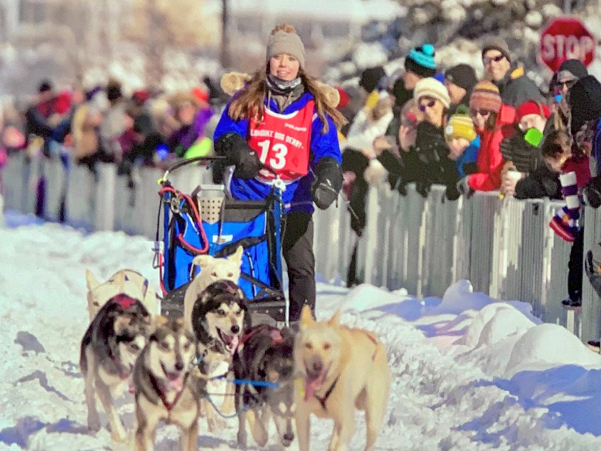 Chloe Beatty competes in a recent Klondike Dog Derby in Excelsior, Minn.