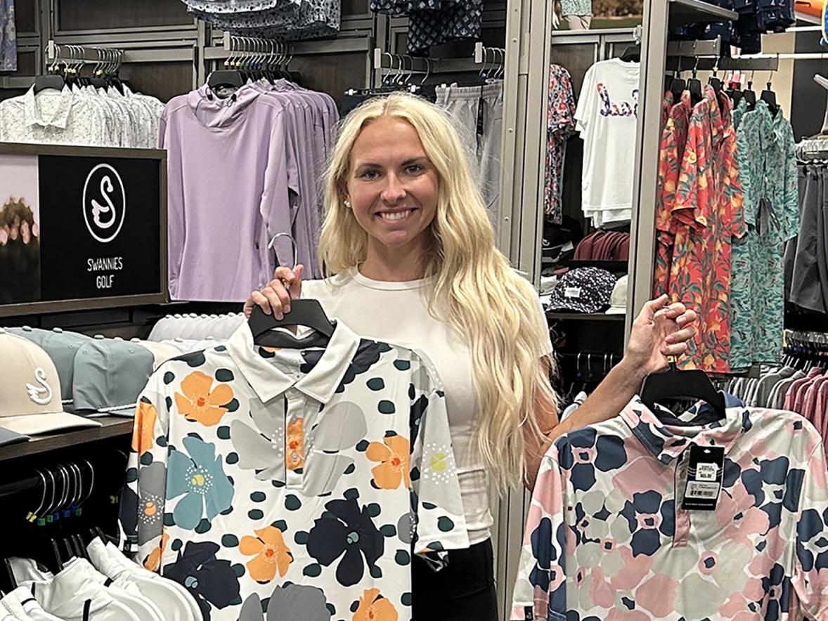 Designing a career: Alum Cook links business degree, passion for apparel at Swannies Golf Featured Image